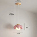 GobekUsa Cream Flower Pendant Light: Modern Nordic Styling Chandelier for Bedroom & Living Room