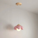 GobekUsa Cream Flower Pendant Light: Modern Nordic Styling Chandelier for Bedroom & Living Room