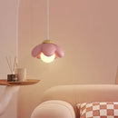 GobekUsa Cream Flower Pendant Light: Modern Nordic Styling Chandelier for Bedroom & Living Room