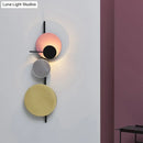GobekUsa Nordic Metal Moon Wall Light - Moveable Flush Mount Sconce in Black/White/Pink with LED White/Yellow Light