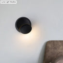 GobekUsa Nordic Metal Moon Wall Light - Moveable Flush Mount Sconce in Black/White/Pink with LED White/Yellow Light