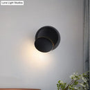 GobekUsa Nordic Metal Moon Wall Light - Moveable Flush Mount Sconce in Black/White/Pink with LED White/Yellow Light