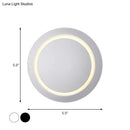 GobekUsa Nordic Metal Moon Wall Light - Moveable Flush Mount Sconce in Black/White/Pink with LED White/Yellow Light