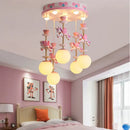 GobekUsa Kids' LED Chandelier for Girls' Bedroom - Modern Ceiling Pendant Light