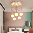 GobekUsa Kids' LED Chandelier for Girls' Bedroom - Modern Ceiling Pendant Light