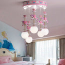 GobekUsa Kids' LED Chandelier for Girls' Bedroom - Modern Ceiling Pendant Light