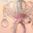 GobekUsa Modern Metallic Scroll Arm Wall Lamp with Crystal Orb Deco, Pink
