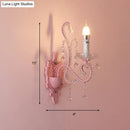 GobekUsa Modern Metallic Scroll Arm Wall Lamp with Crystal Orb Deco, Pink