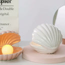 GobekUsa Dream Pearl Ceramic Lamp Desk Decoration Modern Home Decor Ornaments Shell Storage Box