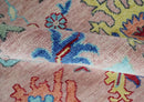 Modern Pink Rug 8x10 and 9x12 Wool Colorful Hand knotted Oushak Area Rug by The Rug Decor