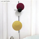 GobekUsa Nordic Metallic Blue/Red/Pink LED Circular Wall Mount Light for Living Room