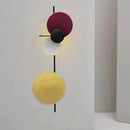 GobekUsa Nordic Metallic Blue/Red/Pink LED Circular Wall Mount Light for Living Room