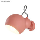 GobekUsa Modern Pink Spherical Wall Light Fixture for Living Room Decor