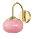GobekUsa Glass Ball Wall Lamp: Modern Pink & White Stylish Lighting Fixture for Living Room