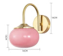 GobekUsa Glass Ball Wall Lamp: Modern Pink & White Stylish Lighting Fixture for Living Room