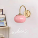 GobekUsa Glass Ball Wall Lamp: Modern Pink & White Stylish Lighting Fixture for Living Room