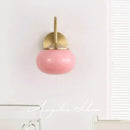 GobekUsa Glass Ball Wall Lamp: Modern Pink & White Stylish Lighting Fixture for Living Room