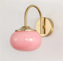 GobekUsa Glass Ball Wall Lamp: Modern Pink & White Stylish Lighting Fixture for Living Room