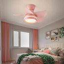 GobekUsa 22" Ceiling Fan with Light & Remote Control, Small Mini Kids Room Fan in Pink/White/Black/Yellow