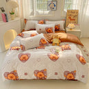 GobekUsa Cartoon Printed Bedding Sets - Soft Quilt Cover Kit for All Seasons
