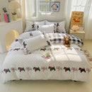 GobekUsa Cartoon Printed Bedding Sets - Soft Quilt Cover Kit for All Seasons