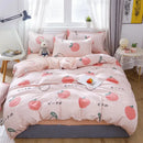 GobekUsa Cartoon Printed Bedding Sets - Soft Quilt Cover Kit for All Seasons