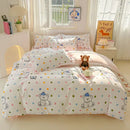 GobekUsa Cartoon Printed Bedding Sets - Soft Quilt Cover Kit for All Seasons
