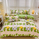 GobekUsa Cartoon Printed Bedding Sets - Soft Quilt Cover Kit for All Seasons