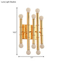 GobekUsa Modern Metal Tubes Wall Sconce with 10 Lights - Polished Gold/Silver - Hallway Lighting
