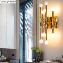 GobekUsa Modern Metal Tubes Wall Sconce with 10 Lights - Polished Gold/Silver - Hallway Lighting