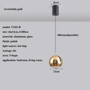 GobekUsa Adjustable Angle LED Pendant Light: Modern Stretchable Chandelier for Home Decor