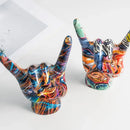 GobekUsa Hand Statue 19cm Modern Pop Art Resin Sculpture Home Decor