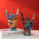 GobekUsa Hand Statue 19cm Modern Pop Art Resin Sculpture Home Decor