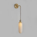 GobekUsa Modern Porcelain Wall Lamp with Brass Socket - White, 1 Light, 5/6/8.5 Inch Width - Ideal for Dining Room & Foyer