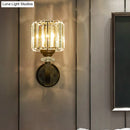 GobekUsa Modern Prismatic Crystal Black Wall Sconce - Stylish Cylindrical Wall Mounted Lamp