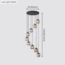 GobekUsa Modern Prismatic Crystal Cylindrical Pendant Ceiling Light for Stairway