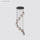 GobekUsa Modern Prismatic Crystal Cylindrical Pendant Ceiling Light for Stairway