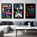 GobekUsa Modern Programmer Gamer Canvas Wall Art