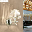 GobekUsa Modern Pyramid Crystal Wall Light with Chrome Finish for Living Room Décor