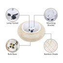 GobekUsa Modern Rattan Pendant Light - LED Ceiling Fan