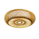GobekUsa Modern Rattan Pendant Light - LED Ceiling Fan