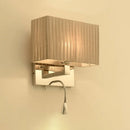 GobekUsa Modern Rectangle Fabric LED Wall Sconce in Beige