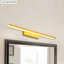 GobekUsa Modern Rectangle LED Vanity Light - Wall Mounted Aluminum Slim Fixture in Warm/White Light for Bathroom - 16.5"/24.5" Dia