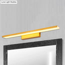 GobekUsa Modern Rectangle LED Vanity Light - Wall Mounted Aluminum Slim Fixture in Warm/White Light for Bathroom - 16.5"/24.5" Dia