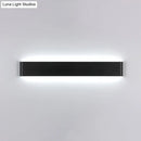 GobekUsa Modern Rectangle Vanity Wall Sconce: Black/White Aluminum LED Wall Mount Lamp in Warm/White Light