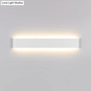 GobekUsa Modern Rectangle Vanity Wall Sconce: Black/White Aluminum LED Wall Mount Lamp in Warm/White Light