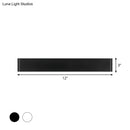 GobekUsa Modern Rectangle Vanity Wall Sconce: Black/White Aluminum LED Wall Mount Lamp in Warm/White Light