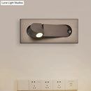 GobekUsa Modern Rectangle Wall Light Sconce with Embedded Aluminum Design - Rotatable LED Bedroom Wall Lamp in Bronze/Coffee, Natural/Warm Light