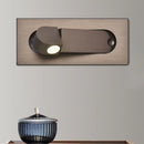 GobekUsa Modern Rectangle Wall Light Sconce with Embedded Aluminum Design - Rotatable LED Bedroom Wall Lamp in Bronze/Coffee, Natural/Warm Light