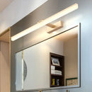 Modern rectangular acrylic golden mirror cabinet light for bathroom by Decorbites